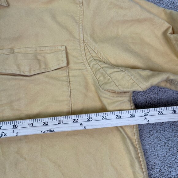 Duluth Trading Shacket Mens XL Yellow Button Jacket Shirt Thick Heavy Flannel - Picture 5 of 6